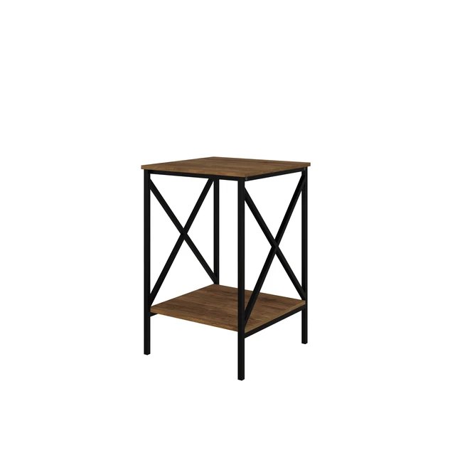 Alt view image 6 of 7 - HMD Chanute 3-Piece Coffee Table Set with Wood-Look Tops and X-Frame Design, Brown, Easy Assembly