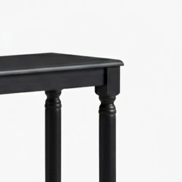 Alt view image 6 of 7 - HMD Giuseppe 47-Inch Wooden Console Table with Lower Display Shelf, Turned Legs, Classic Traditional Design, and Easy Assembly, Black