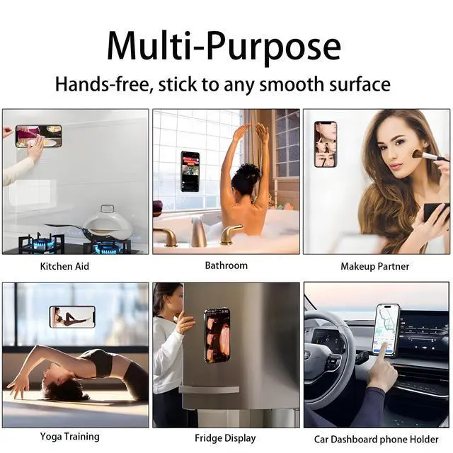 Alt view image 4 of 6 - Silicone Double-Sided Suction Cup Phone Case Detachable Mount, Sticky Phone Grip Hands-Free Accessories for Selfies & Videos, Trending TikTok Items for iPhone & Android, 2 Pack Baby Pink