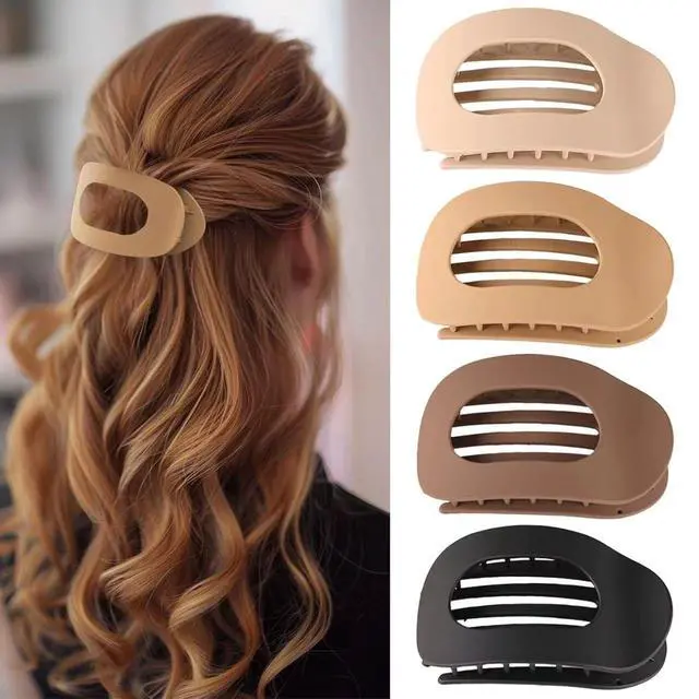 Alt view image 2 of 7 - GenericBrd 4-Pack Duckbill Hair Clips for Women,Flat Claw Design,Solid Color,Casual Elegant for Thick or Thin Hair,Suitable for All Hair Lengths