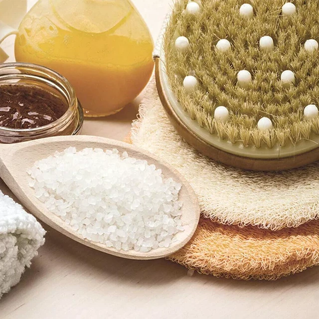 Alt view image 5 of 7 - Dry Brushing Body Brush | Lymphatic Drainage, Dry Skin, Cellulite, Blood Circulation, Exfoliating Natural Bristles and Massage Nodes