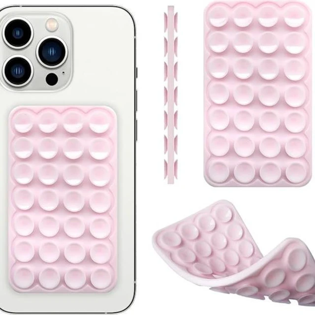 Main image of Silicone Suction Smartphone Mount - Protective Durable Electronic Suction Holder, Handheld Mobile Accessory with Non-Slip Sticky Grip, Strong Adhesive Cup for Selfies, Videos