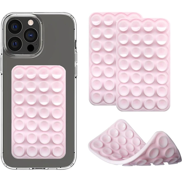 Alt view image 2 of 6 - Silicone Suction Smartphone Mount - Protective Durable Electronic Suction Holder, Handheld Mobile Accessory with Non-Slip Sticky Grip, Strong Adhesive Cup for Selfies, Videos