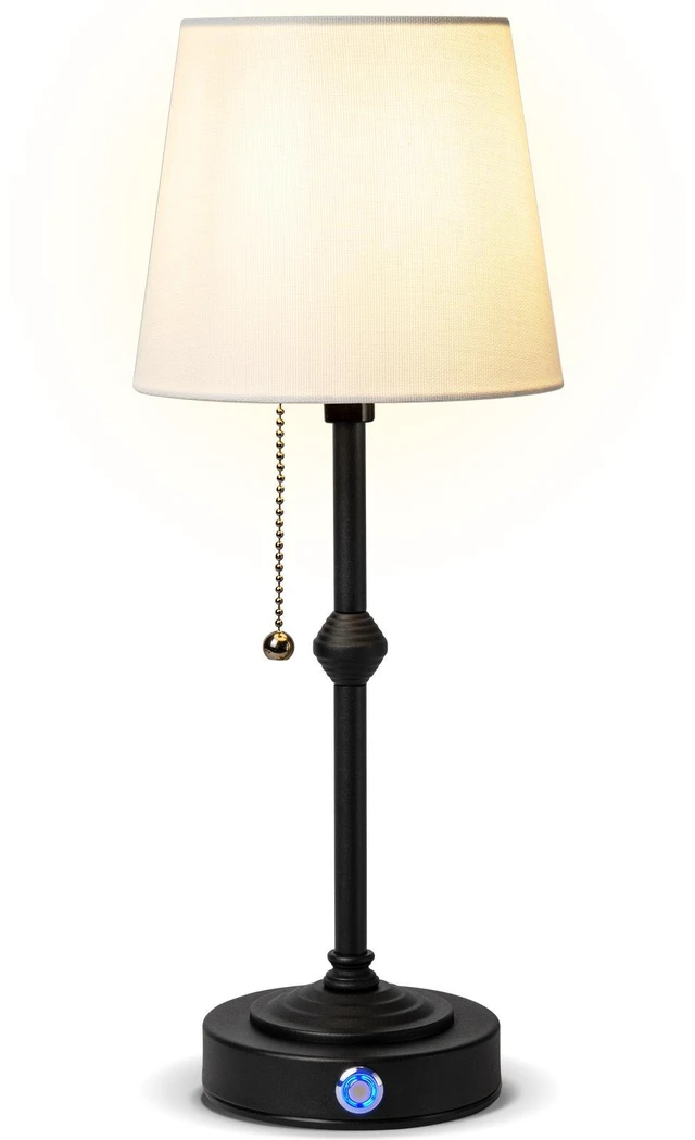 Main image of Generic Brand Rechargeable Cordless Table Lamp with Fabric Shade - Dimmable and Portable, Ideal for Bedroom, Restaurant, Cafe, Camping, Living Room, and Office