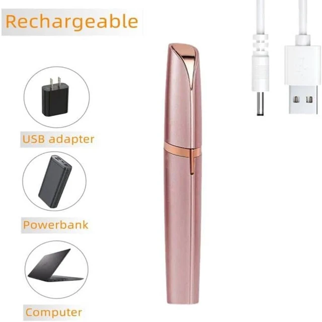 Alt view image 6 of 7 - New Women's Electric Eyebrow Trimmer Razor - Flawless Brow Shaper, Hair Removal Tool for Peach Fuzz, Facial Brow Kit (Bathroom Gadget)