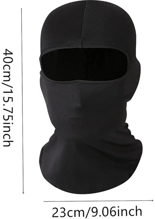 Alt view image 7 of 7 - Generic Brand Black Balaclava Ski Mask Head Mask Full Face Mask Windproof Sun UV Protection Hood for Women Men 3pcs