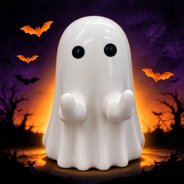 Alt view image 5 of 7 - Generic Brand 3PCS Halloween Ghost Figurine Ghost Decor Funny Ghost Statue Cute Ghost Figurine Ghost Statue Halloween Decoration for Gift Props Tabletop Home Decor New Year's Gifts