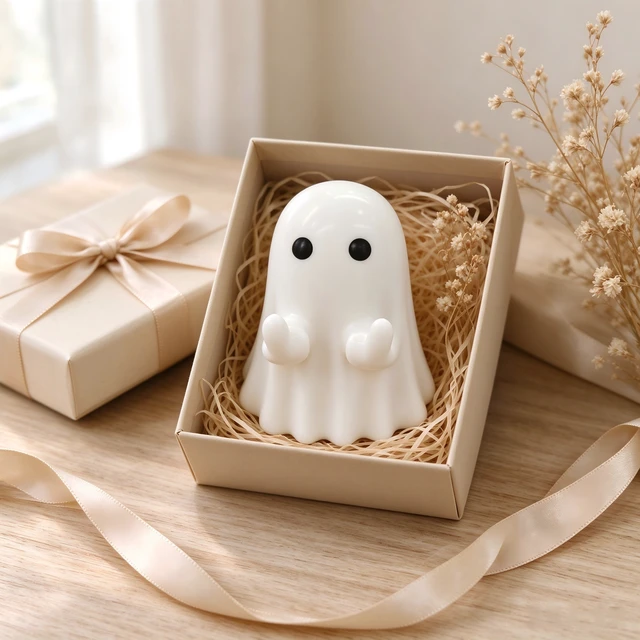 Alt view image 3 of 7 - Generic Brand 3PCS Halloween Ghost Figurine Ghost Decor Funny Ghost Statue Cute Ghost Figurine Ghost Statue Halloween Decoration for Gift Props Tabletop Home Decor New Year's Gifts