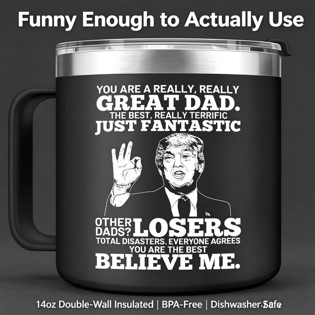 Alt view image 7 of 7 - Generic Brand Fathers Day Gifts 14 oz Black Tumbler Mug for Dad Gifts from Daughter Son, Christmas Birthday Step Dads Father in Law Bonus Daddy, Stainless Steel Insulated Travel Cup