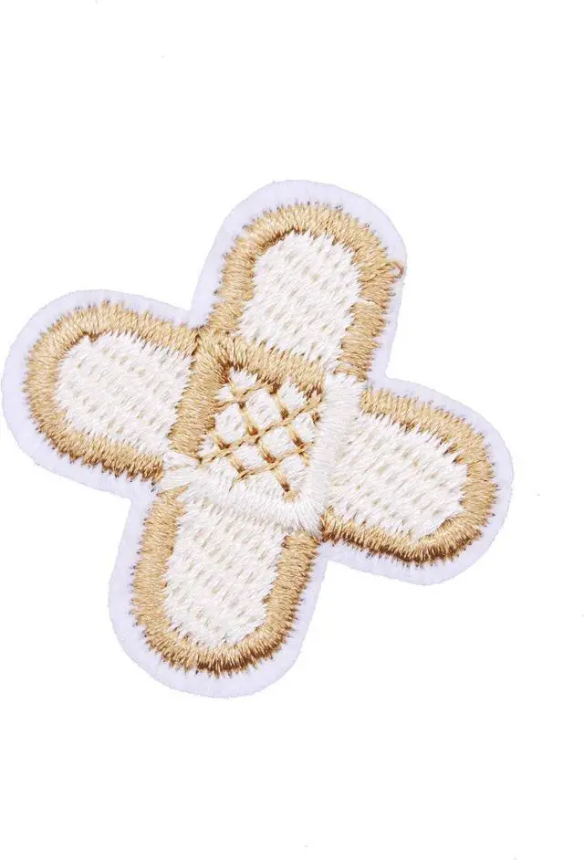Alt view image 2 of 3 - U-Sky Sew or Iron on Embroidered Patches | Adorable Mini Size Band-Aid Design with Stitch Details | Cute Medical Theme | DIY Fans Kids | Clothing Bags Accessories | 1.2"x1.2" 9PCs Pack