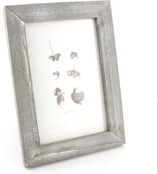 Alt view image 2 of 5 - 4x6 Inches Simple Rectangular Desktop Family Picture Photo Frame with Glass Front (Grey)
