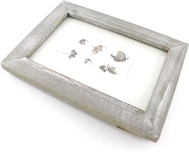 Alt view image 3 of 5 - 4x6 Inches Simple Rectangular Desktop Family Picture Photo Frame with Glass Front (Grey)