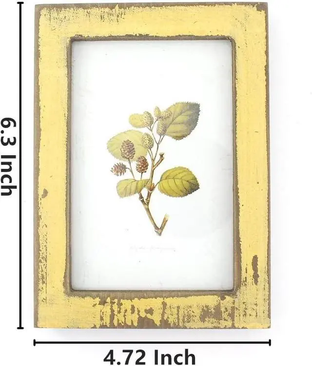 Alt view image 6 of 6 - 4x6 Inches Simple Rectangular Desktop Family Picture Photo Frame (Yellow)