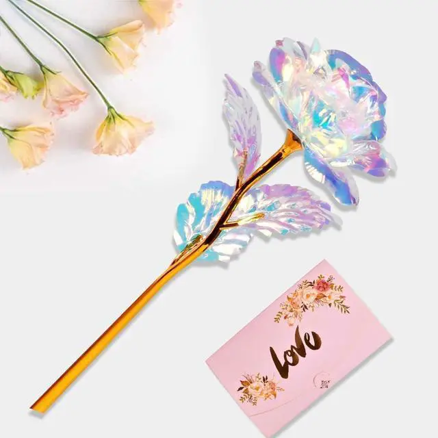 Alt view image 4 of 7 - Birthday Gifts for Women Mom Grandma - Artificial Rose Flowers with Vase