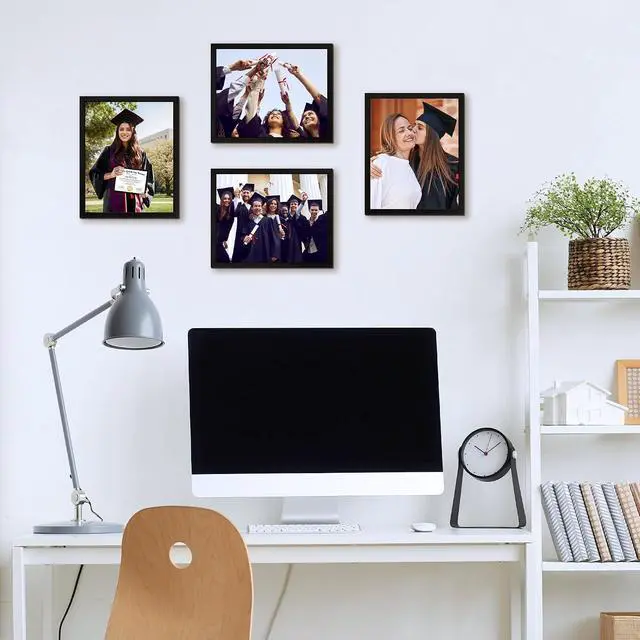 Alt view image 7 of 7 - FIXSMITH 8.5x11 Diploma Frame, Black Picture Frames with Clear Plexiglass, 2 Pack Certificate Frames for Wall Display, 8.5x11 Document Frame, High School Diploma Frame
