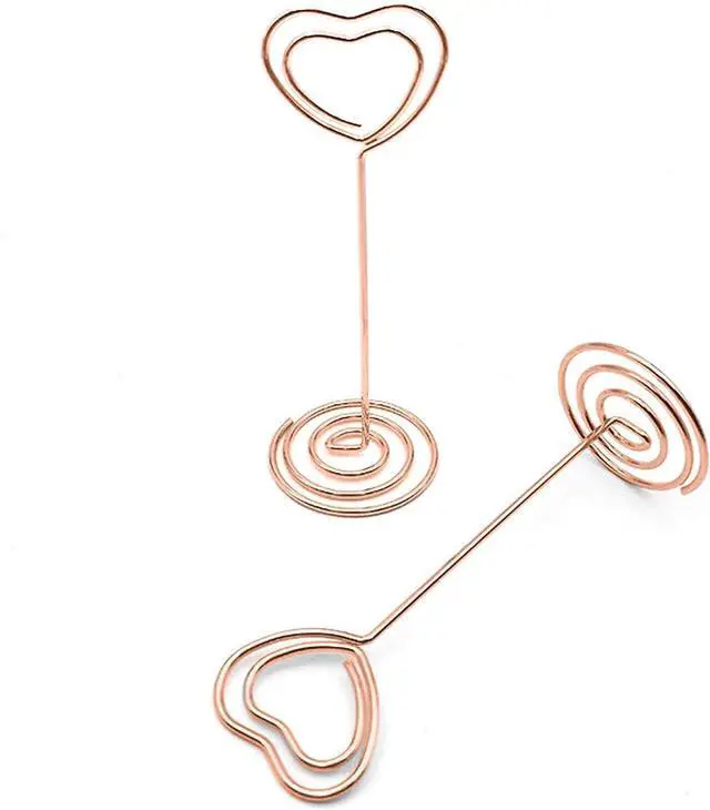 Alt view image 2 of 3 - 20 Pcs Wedding Table Numbers Holders, Place Card Stands, Rose Gold
