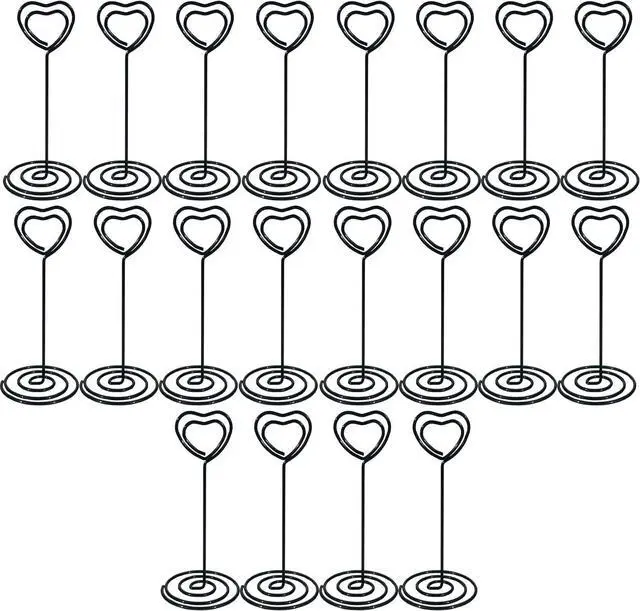 Main image of 20 Pcs Wedding Table Numbers Holders, Place Card Stands, Black