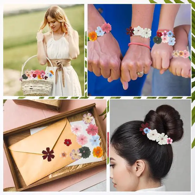 Alt view image 5 of 7 - Mini Artificial Flowers for Decoration, 120 Pieces Small Fabric Silk Flowers Fake Wildflowers Garland Decoration Multicolor Rose Daisy Peony Flowers Heads for Home Wedding DIY Crafts Decoration
