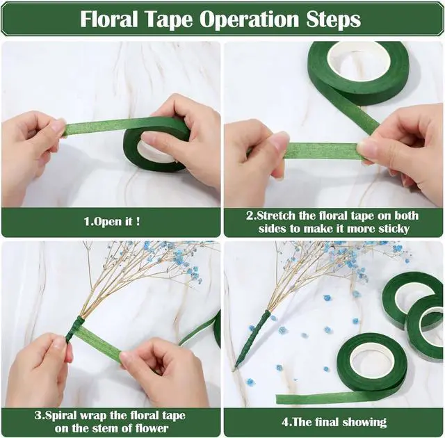 Alt view image 4 of 7 - PAXCOO Floral Arrangement Kit with Green Tape and Wire, Boutonniere Flower pin, Wire Cutter for Wreath Making Supplies