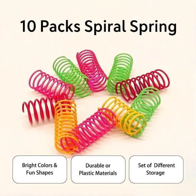 Alt view image 2 of 7 - LASOCUHOO Cat Toys, 30 Packs Interactive Cat Toy Pack Including Cat Crinkle Balls, Cat Sparkle Balls, Spiral Springs for Kitten Random Color
