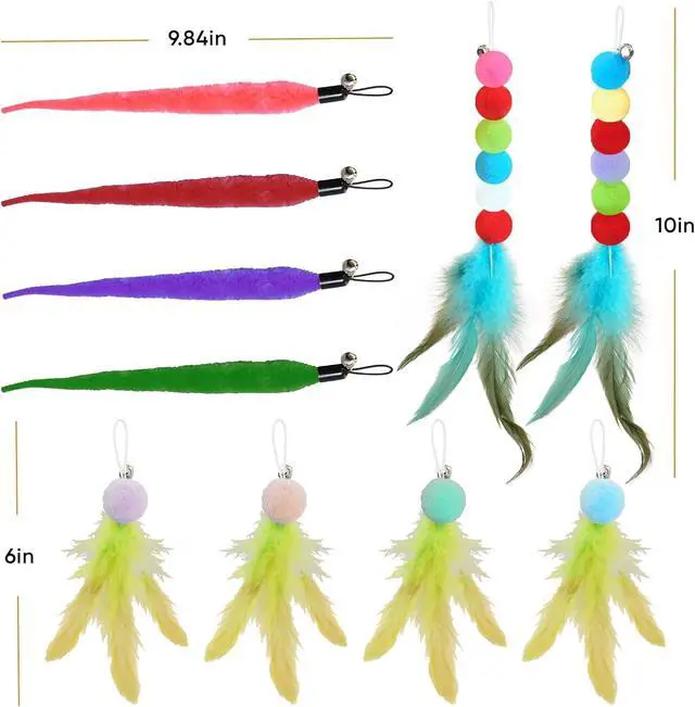Alt view image 4 of 7 - Cat Toys for Indoor Cats, 13 Packs Interactive Cat Wand Toy Set
