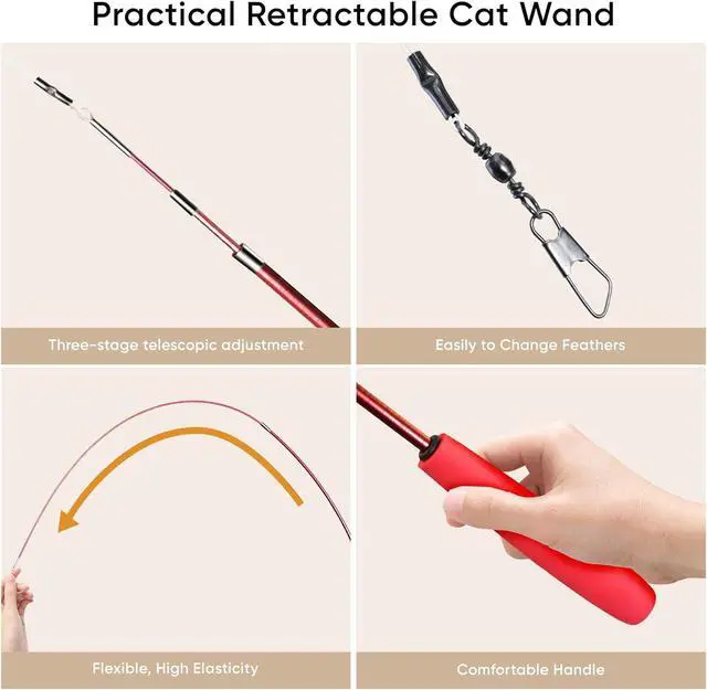Alt view image 5 of 7 - Cat Toys for Indoor Cats, 13 Packs Interactive Cat Wand Toy Set