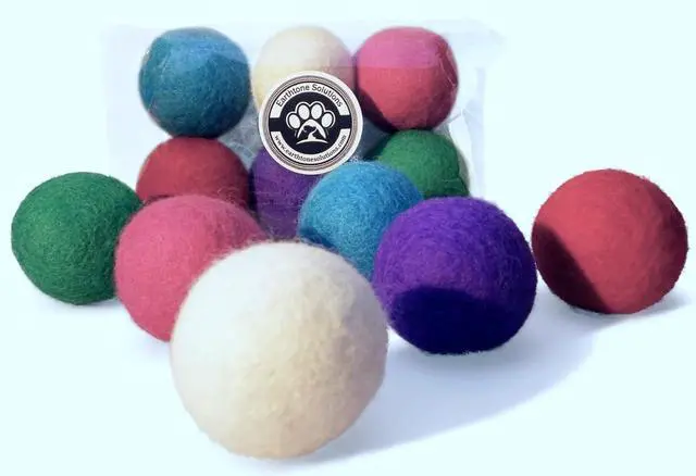 Main image of Wool Cat Toys - Felt Balls Assortments for Small Pet Fetch and Play - Eco Friendly Quiet Wool Ball Toy for Cats and Kittens - 6 PCS Choose Your Colors (Variety Pack)