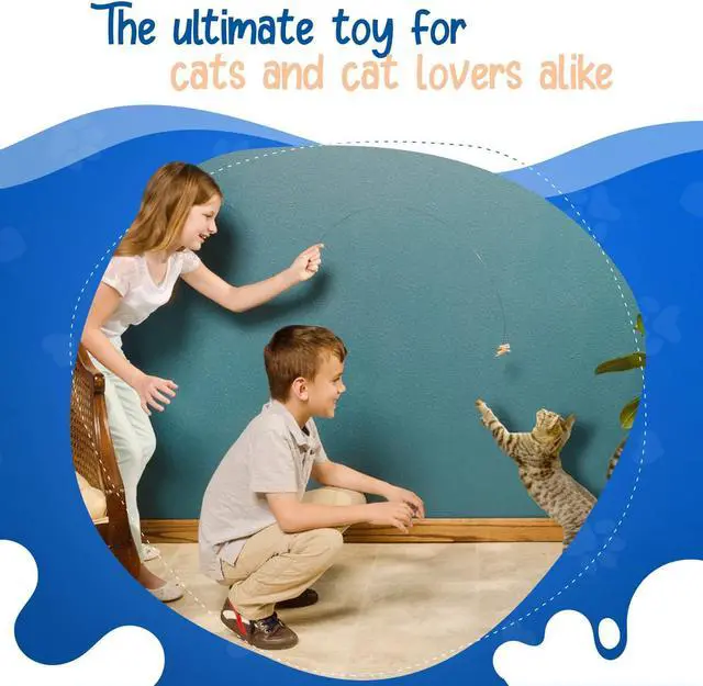 Alt view image 2 of 7 - Cat Dancer Interactive Cat Toy - Fun and Fitness for Your Furry Friend - Engaging Paper Roll Attached with 30 Inches Flexible Spring Steel Wire for Playful Cats 3 Pack