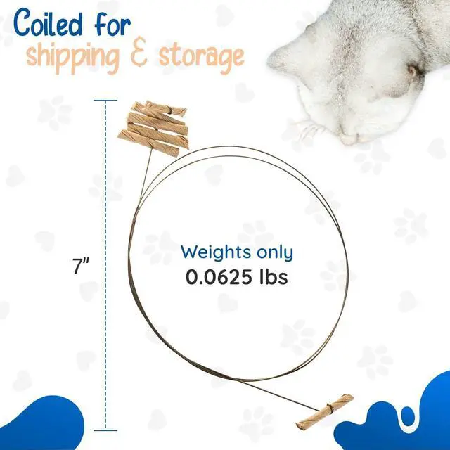 Alt view image 3 of 7 - Cat Dancer Interactive Cat Toy - Fun and Fitness for Your Furry Friend - Engaging Paper Roll Attached with 30 Inches Flexible Spring Steel Wire for Playful Cats 3 Pack