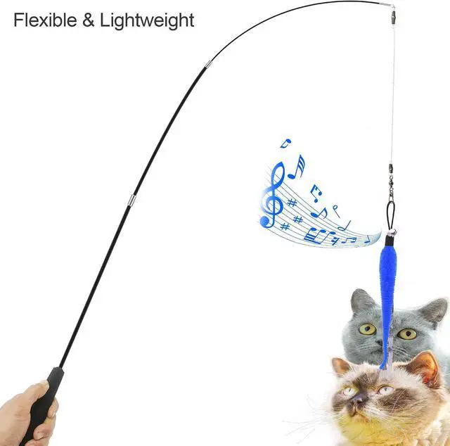 Alt view image 5 of 6 - ZPH Cat Toys,Interactive Feather Variety Pack for Cats Wand Kitten Toy-Includ Cat Exercise Toy Fluffy Mouse Worms&Fish