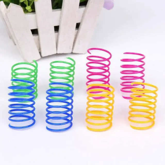 Alt view image 6 of 7 - Andiker Cat Spring Toy, 12 Pc Colorful Cat Kicker Toys Interactive Cat Toys for Indoor Cats Swatting, Biting, Hunting to Kill Time and Keep Fit