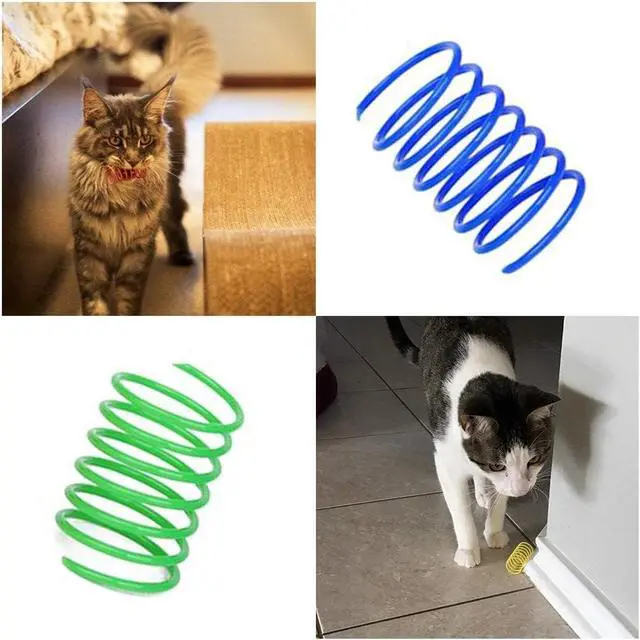 Alt view image 7 of 7 - Andiker Cat Spring Toy, 12 Pc Colorful Cat Kicker Toys Interactive Cat Toys for Indoor Cats Swatting, Biting, Hunting to Kill Time and Keep Fit
