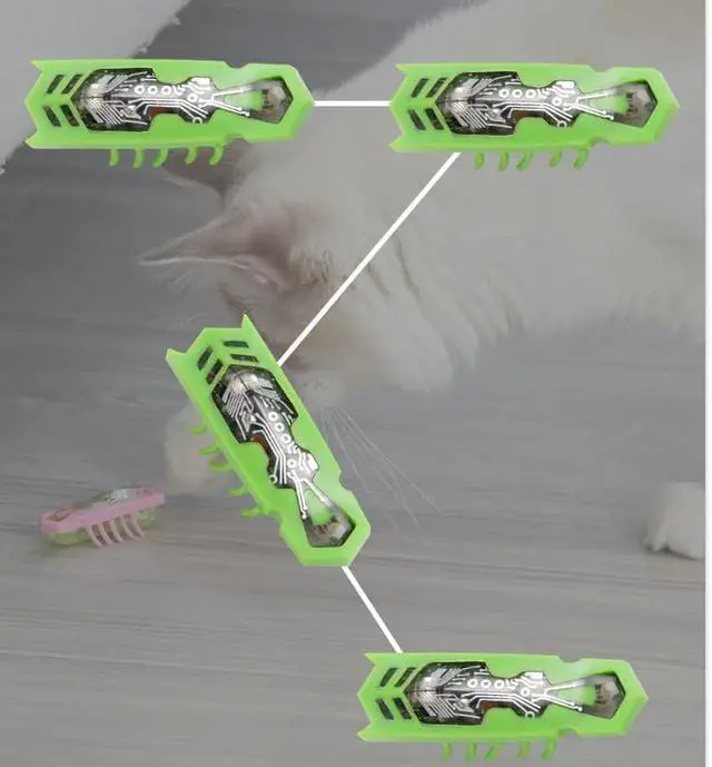 Alt view image 5 of 6 - Cat Toys Teaser InteractiveMini Electronic Robot Beetle Funny cat Toy, Cat Bug Educational Toy for Indoor Cats Kitten Play Chase Exercise2pcs (Beetle+Mouse)