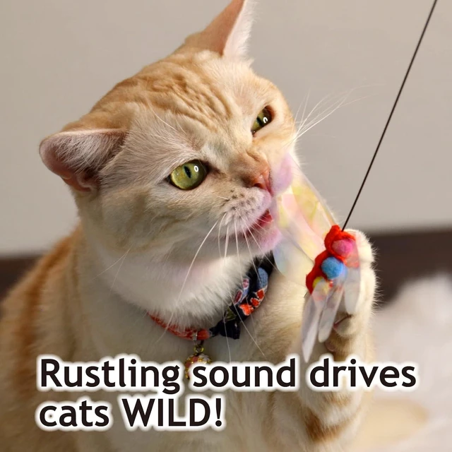 Alt view image 2 of 6 - NECOICHI Crinkly Critters Dancing Dragonfly Trio Wire Cat Wand No.1 Selling Cat Toy in Japan