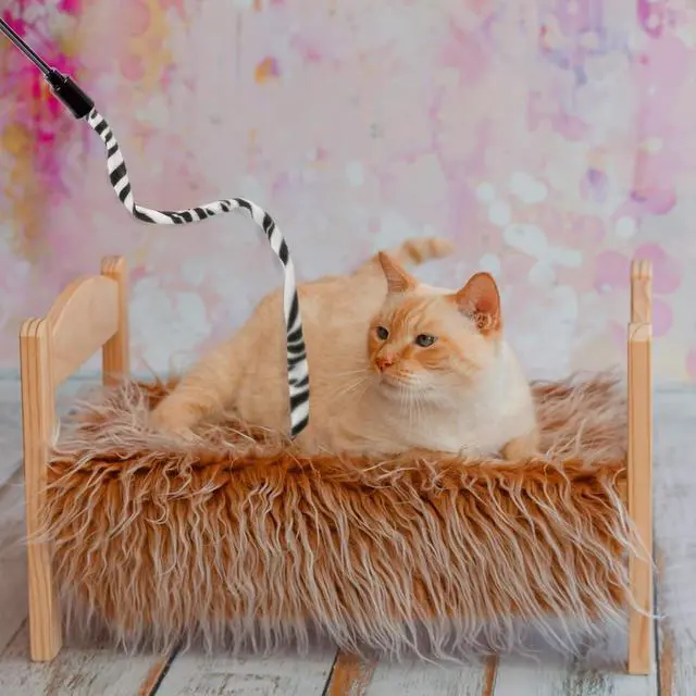 Alt view image 6 of 7 - Sumind 3 Pieces Jungle Cat Wand Toys,Leopard Color