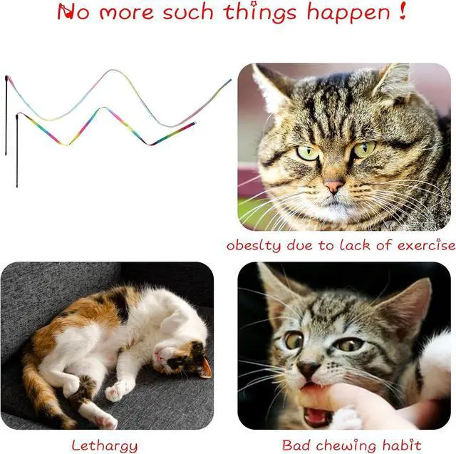 Alt view image 5 of 7 - Cat Wand Toys Interactive Kitten Toys for Indoor Cats-2Pcs