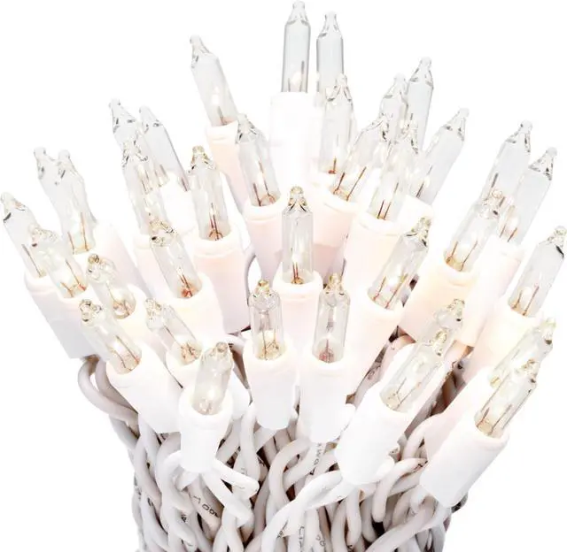 Main image of 612 Vermont Clear 35 Count Christmas String Lights on White Wire Cord