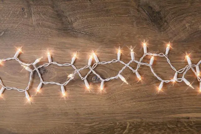 Alt view image 5 of 5 - 612 Vermont Clear 35 Count Christmas String Lights on White Wire Cord
