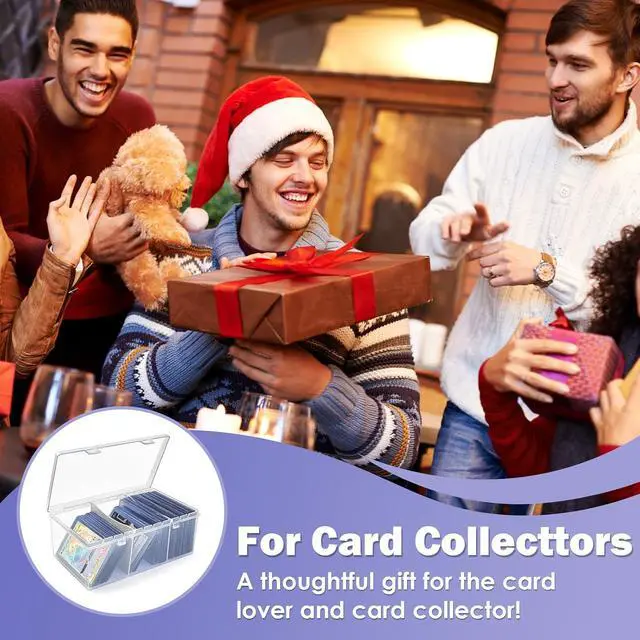 Alt view image 7 of 7 - Trading Card Storage Box with 2 Dividers,Toploads Storage Box Plastic Baseball Card Storage Box for 500+ Sports Cards 100+ Top Loads for MTG Magic TCG Yugioh Playing Card Case Holder (1 Pack)