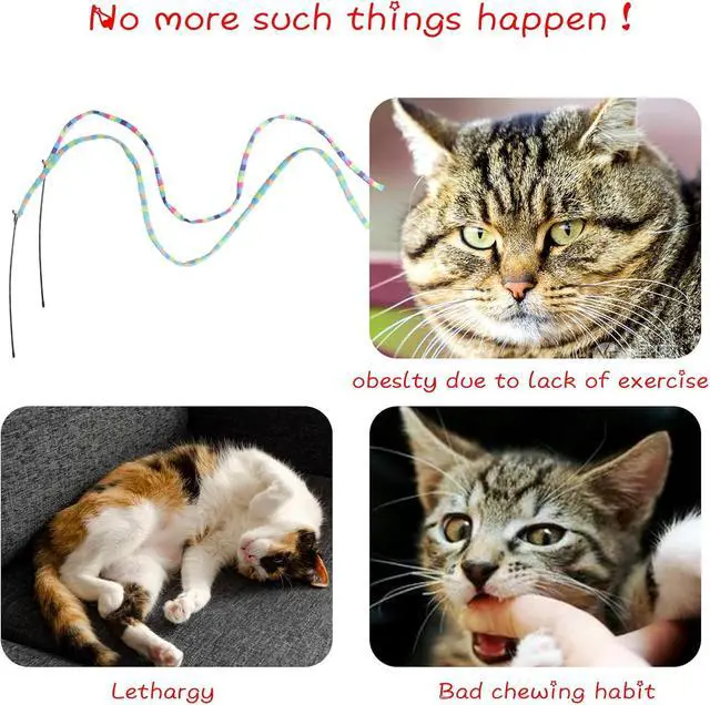 Alt view image 5 of 7 - Cat Wand Toys Interactive Kitten Toys-3 Packs