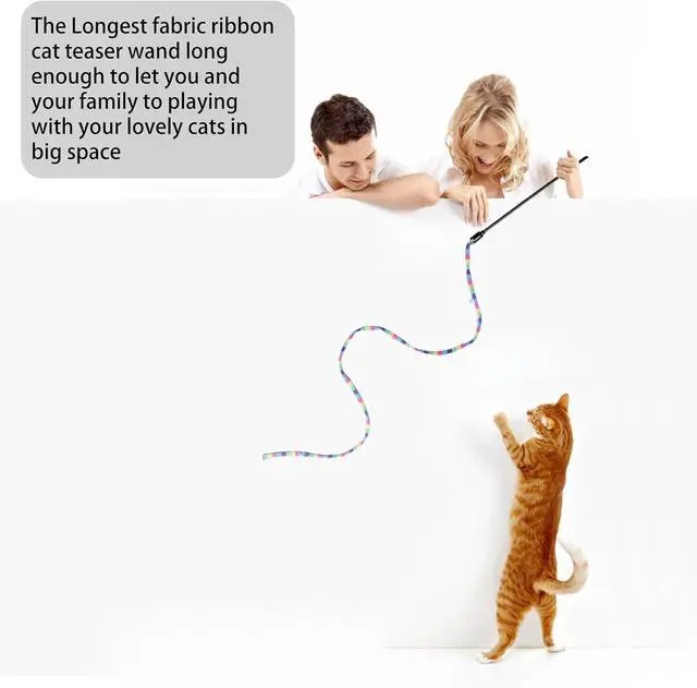 Alt view image 6 of 7 - Cat Wand Toys Interactive Kitten Toys-3 Packs