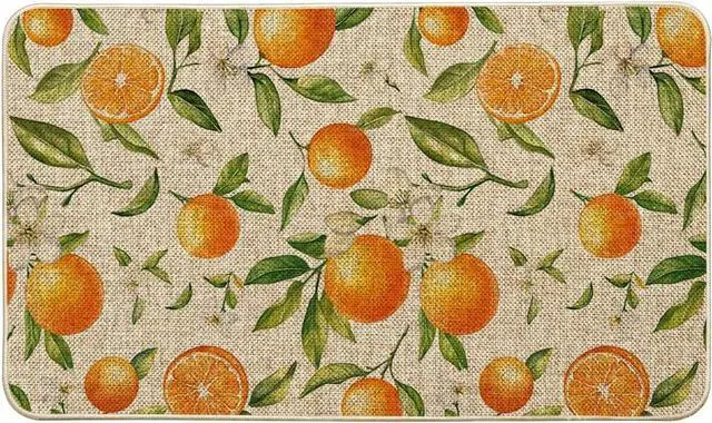 Main image of Artoid Mode Orange Spring Doormat,Home Decor Door Mat Low-Profile Switch Rug Floor Mat for Indoor Outdoor 17x29 Inch