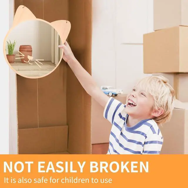 Alt view image 3 of 7 - iCAGY Plastic Kids Mirror for Wall - Safety, Hanging, Acrylic, Non-Glass