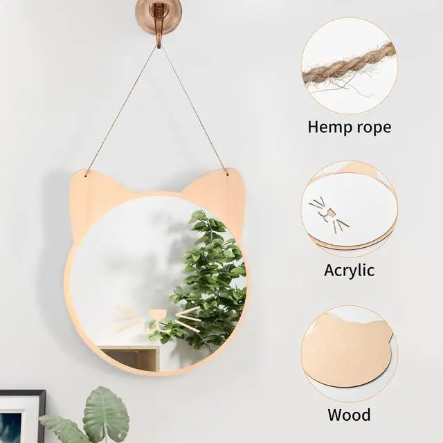 Alt view image 6 of 7 - iCAGY Plastic Kids Mirror for Wall - Safety, Hanging, Acrylic, Non-Glass