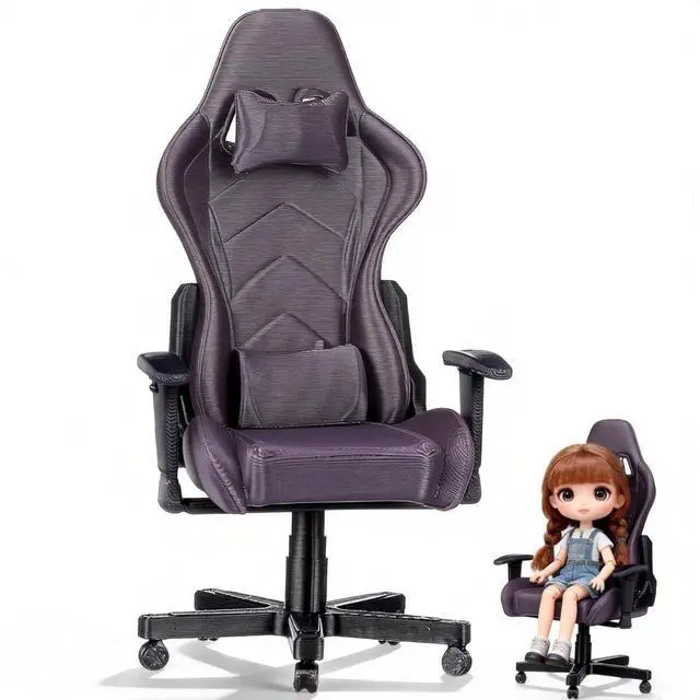 Main image of VOSAREA Miniature Gaming Chair Model Dollhouse Tiny Furniture Doll House Miniature Computer Chair for Office Decor Collector Gamer