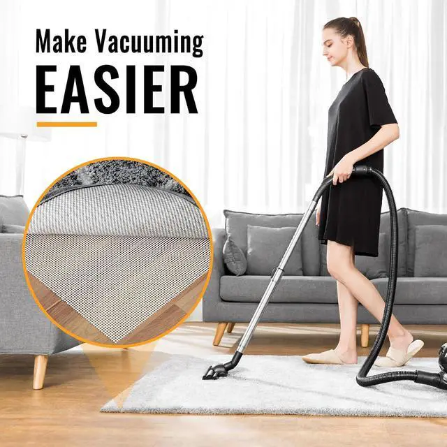 Alt view image 5 of 7 - Silicone Non Slip Rug Pad, Anti Skid Thick Area Rug Pad Gripper, Under Carpet Rug Mats for Hardwood Surface Floors, Keep Rugs in Place-2x3 Ft