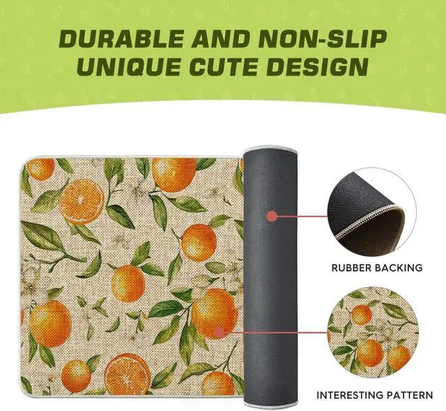 Alt view image 6 of 6 - Artoid Mode Orange Spring Doormat,Home Decor Door Mat Low-Profile Switch Rug Floor Mat for Indoor Outdoor 17x29 Inch
