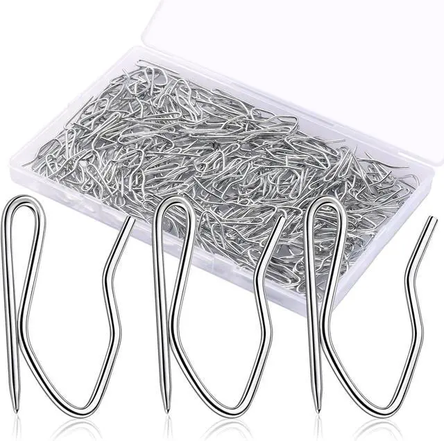 Main image of Sopito 200Pcs Curtain Hooks for Door Window Shower Curtain, Silver White