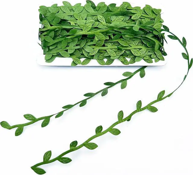 Main image of 66 Ft Artificial Vines,Green Leaf Gift Wrapping Trim Ribbon,Eucalyptus Leaves Garland Wreath Accessory DIY Craft Party Wedding Home Decoration