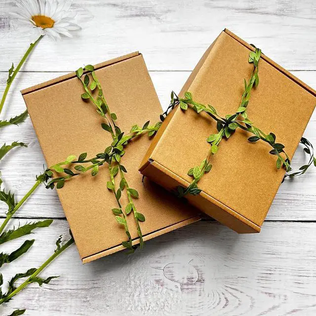 Alt view image 2 of 5 - 66 Ft Artificial Vines,Green Leaf Gift Wrapping Trim Ribbon,Eucalyptus Leaves Garland Wreath Accessory DIY Craft Party Wedding Home Decoration